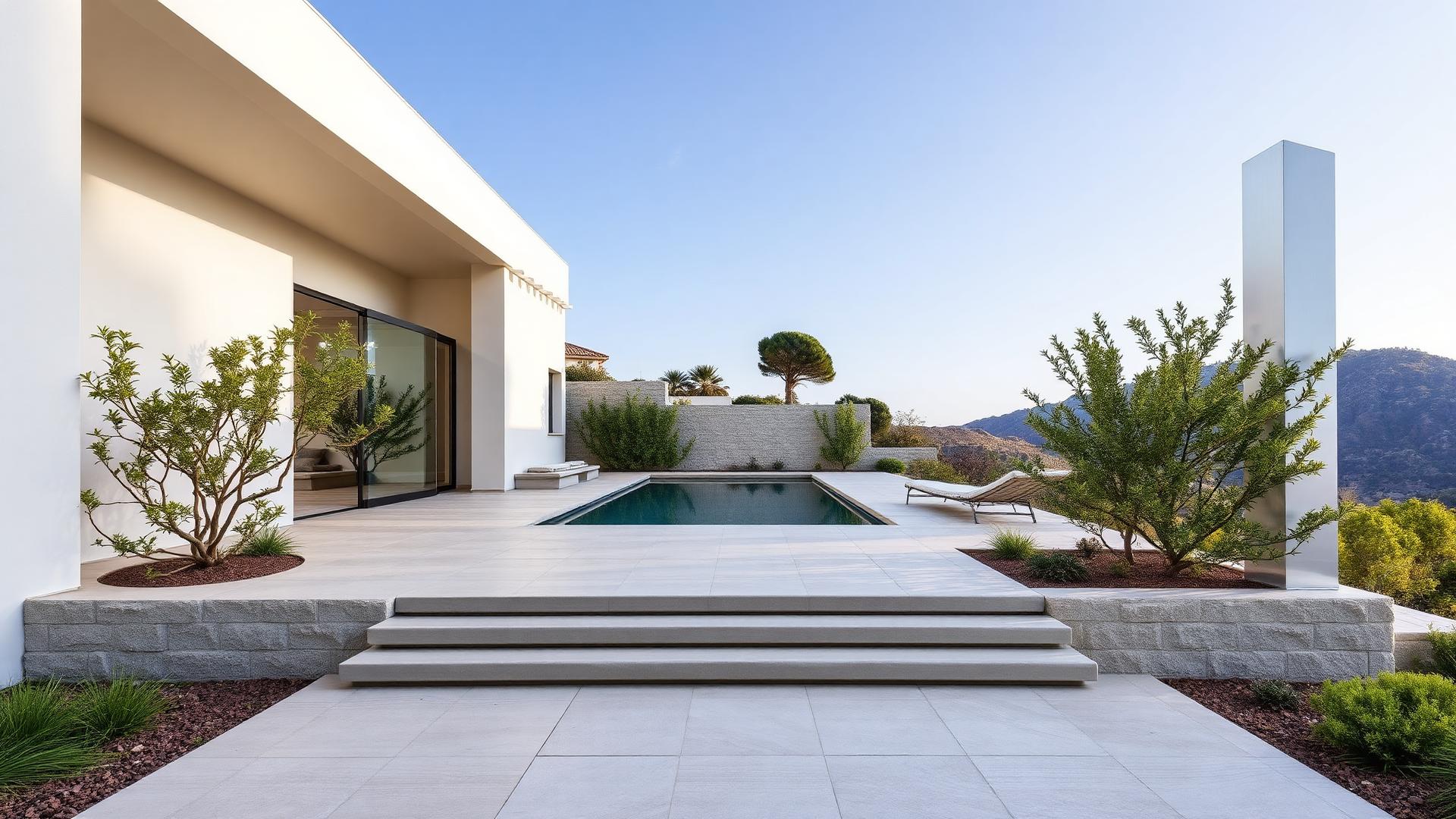 Patio exterior de villa Lunévia